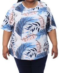 Ladies Printed Flare Sleeve Tunic