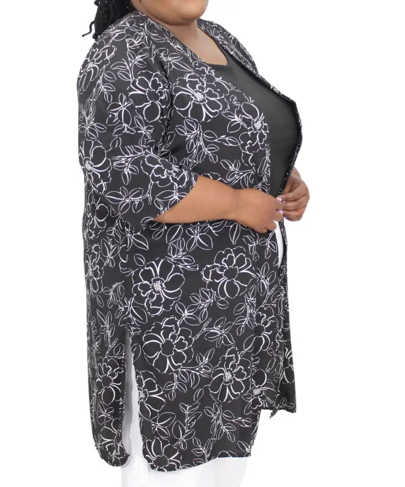 Ladies 3/4 Sleeve Printed Gilet | R209.90 | Eagle Clothing | Plus Size | Big & Tall