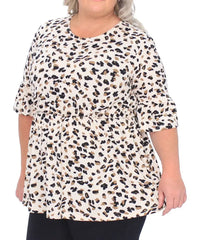 Ladies Animal Print Babydoll Top | R199.90 | Eagle Clothing | Plus Size | Big & Tall