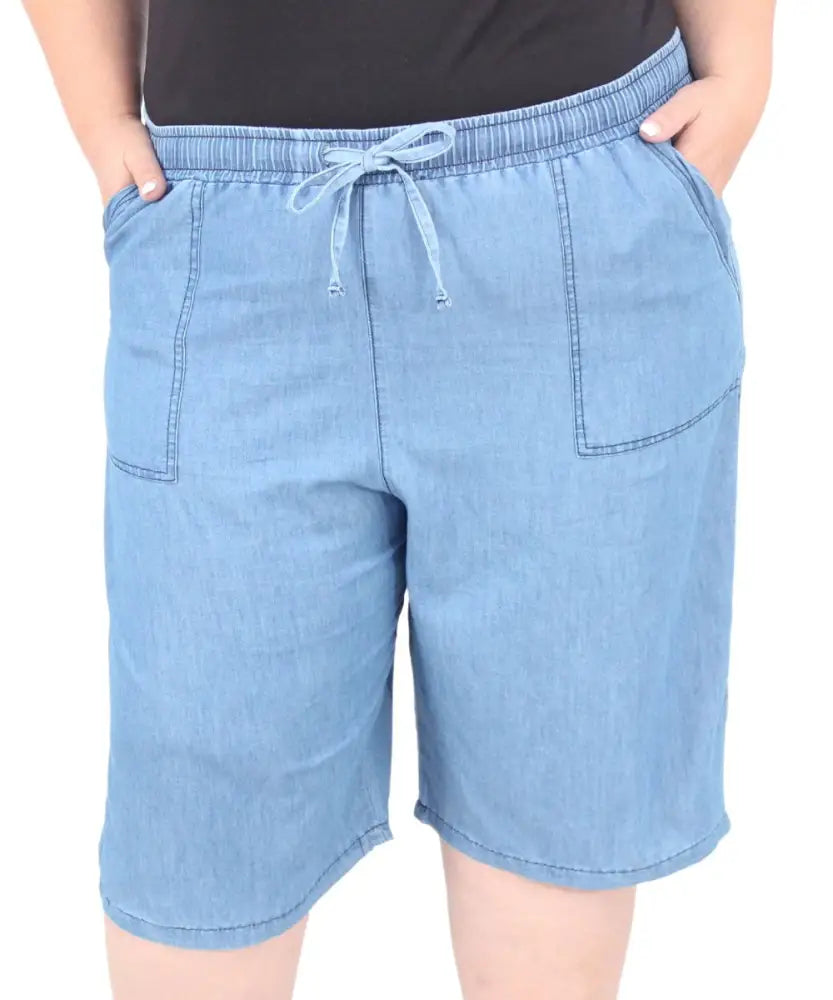 Ladies Chambray Denim Shorts | R349.90 | Eagle Clothing | Plus Size | Big & Tall