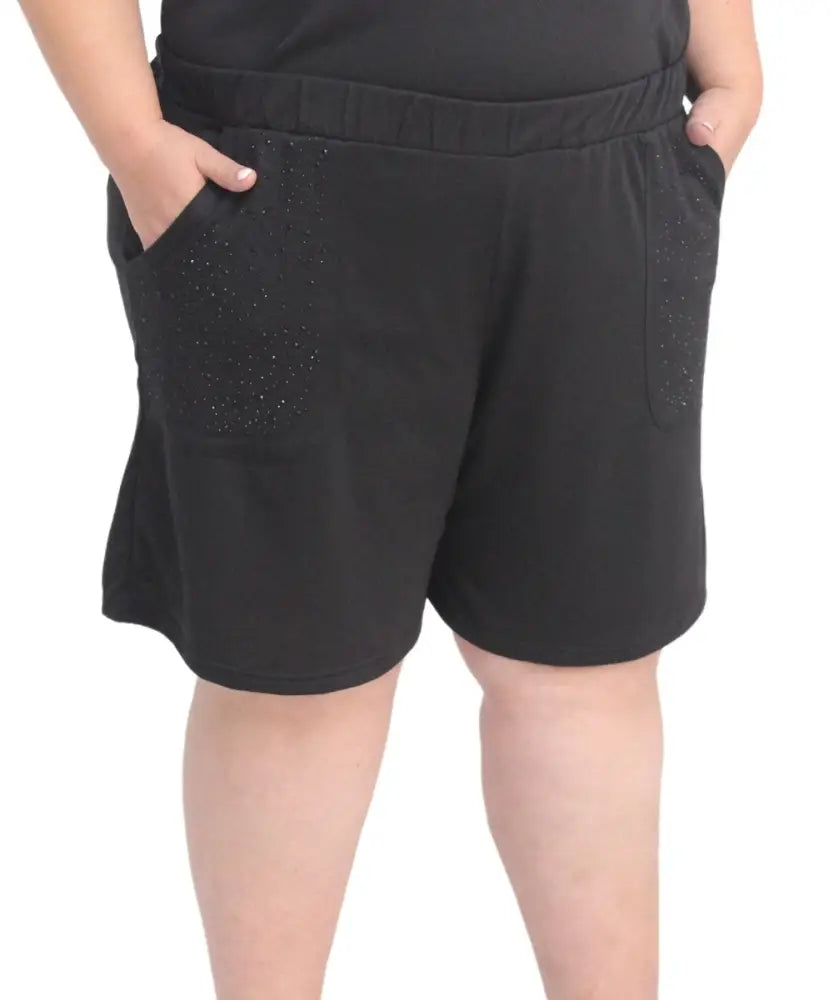 Ladies Fleece Bling Detail Shorts | R279.90 | Eagle Clothing | Plus Size | Big & Tall