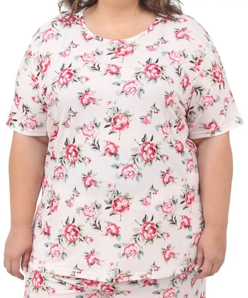 Ladies Floral PJ Tee | R209.90 | Eagle Clothing | Plus Size | Big & Tall