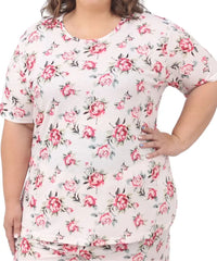 Ladies Floral PJ Tee | R209.90 | Eagle Clothing | Plus Size | Big & Tall