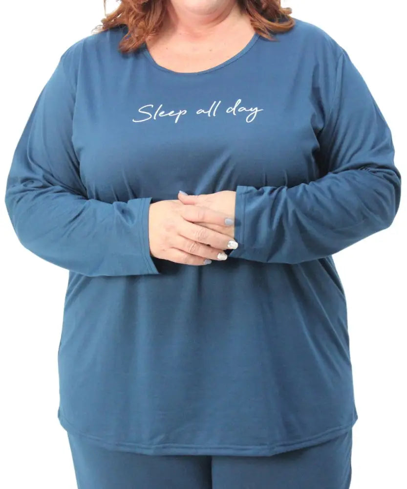 Ladies Long Sleeve Sleep All Day PJ Top | R229.90 | Eagle Clothing | Plus Size | Big & Tall