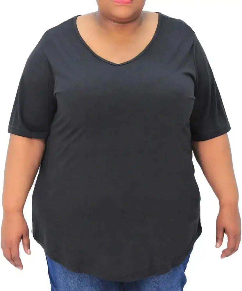 Ladies Plain Basic VNeck Tee | R149.90 | Eagle Clothing | Plus Size | Big & Tall