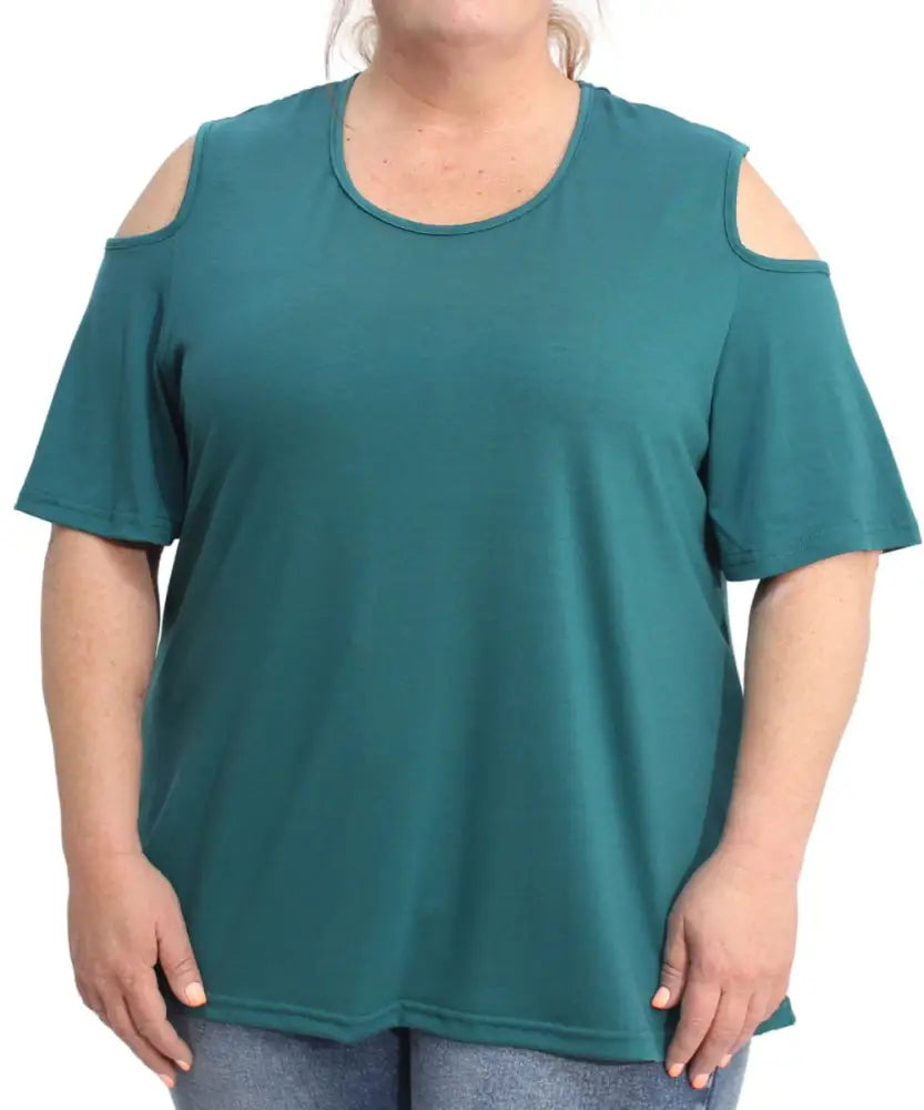 Ladies Plain Cold Shoulder Top | R179.90 | Eagle Clothing | Plus Size | Big & Tall