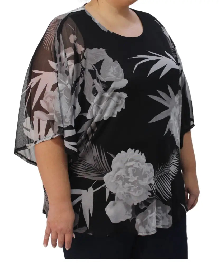 Ladies Printed Batwing Top + Vest | R379.90 | Eagle Clothing | Plus Size | Big & Tall