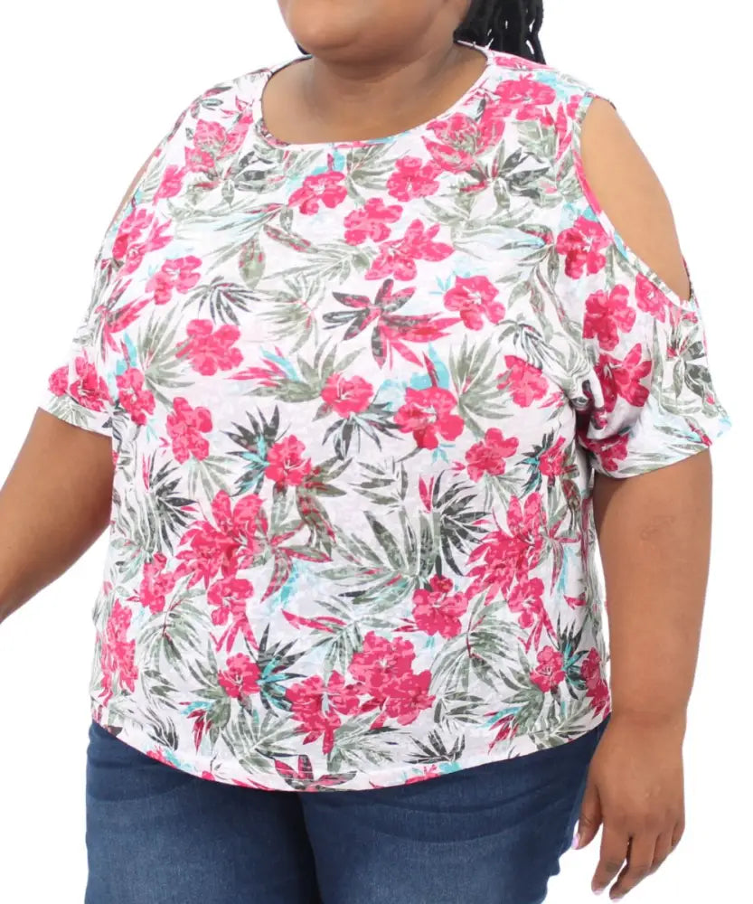 Ladies Printed Cold Shoulder Top | R169.90 | Eagle Clothing | Plus Size | Big & Tall