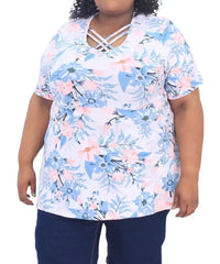 Ladies Printed Criss Cross Top | R179.90 | Eagle Clothing | Plus Size | Big & Tall