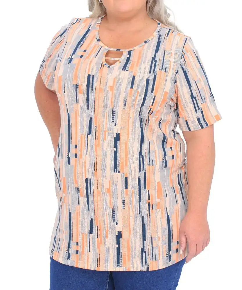 Ladies Printed Keyhole Tunic | R179.90 | Eagle Clothing | Plus Size | Big & Tall