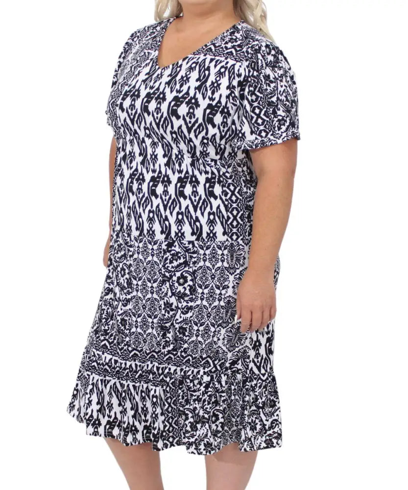 Ladies Printed Layered Dress | R319.90 | Eagle Clothing | Plus Size | Big & Tall