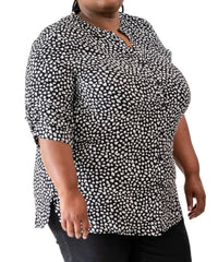 Ladies Printed Mandarin Blouse | R299.90 Eagle Clothing Plus Size Big & Tall