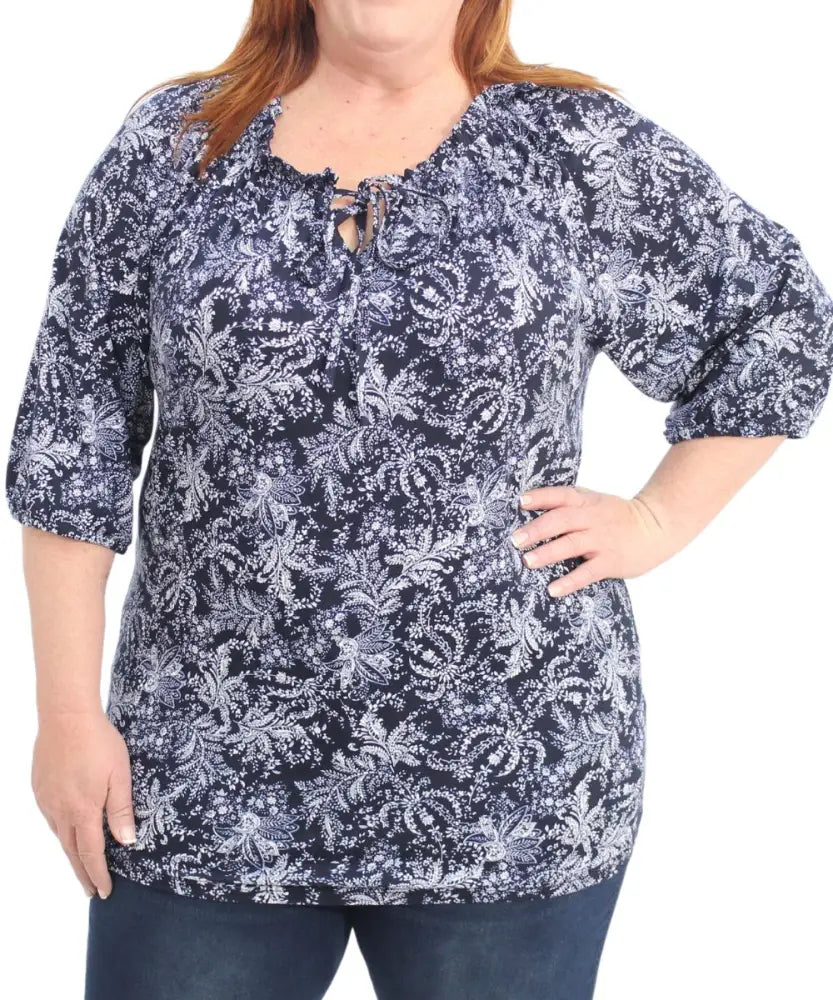 Ladies Printed Peasant Tunic | R379.90 | Eagle Clothing | Plus Size | Big & Tall