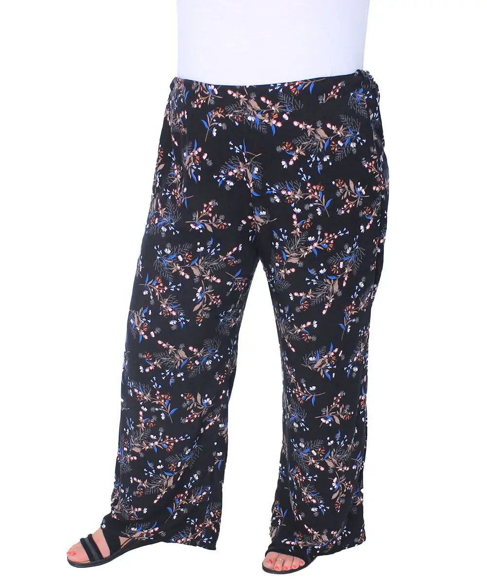 Ladies Printed Rayon Wide Leg Pants | R259.90 Eagle Clothing Plus Size Big & Tall