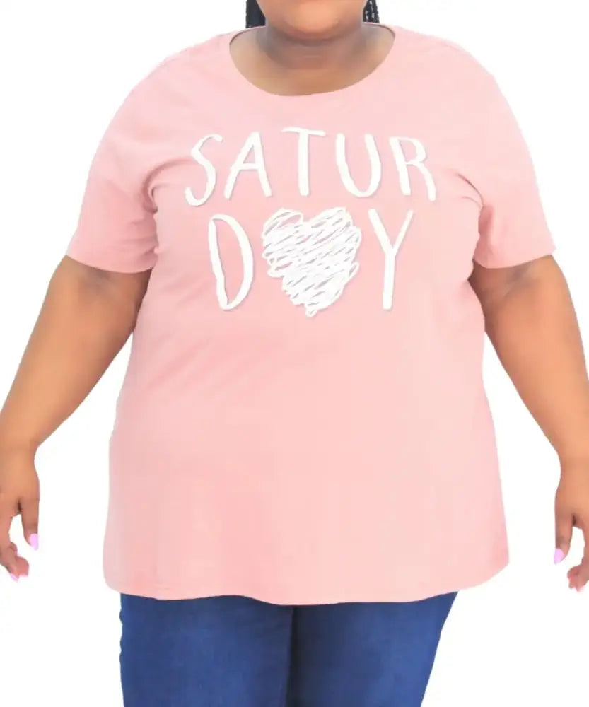 Ladies Printed Saturday Tee | R129.90 | Eagle Clothing | Plus Size | Big & Tall