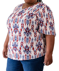 Ladies Printed VNeck Top | R249.90 Eagle Clothing Plus Size Big & Tall