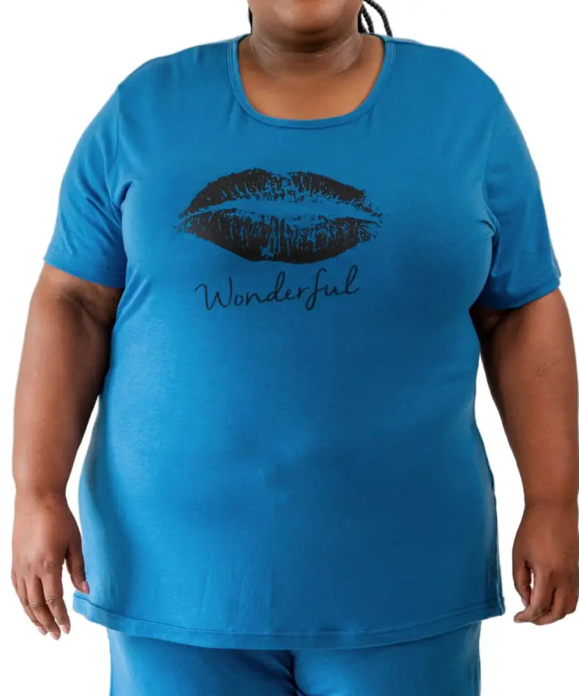 Ladies Printed Wonderful PJ Top | R99.90 | Eagle Clothing | Plus Size | Big & Tall