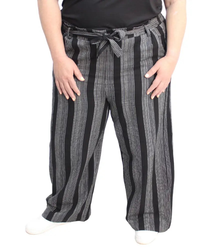 Ladies Stripe Wide Leg Pants | R409.90 | Eagle Clothing | Plus Size | Big & Tall