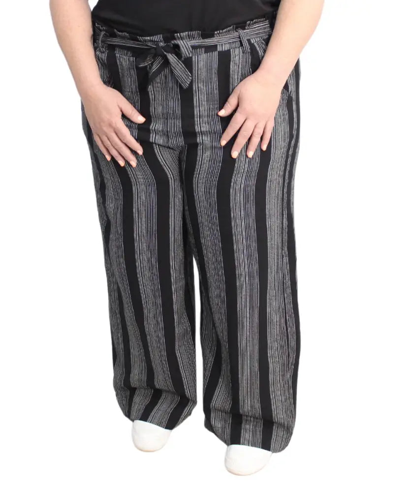 Ladies Stripe Wide Leg Pants | R409.90 | Eagle Clothing | Plus Size | Big & Tall