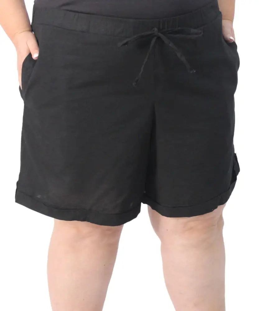 Ladies Washer Cotton Linen Shorts | R329.90 | Eagle Clothing | Plus Size | Big & Tall