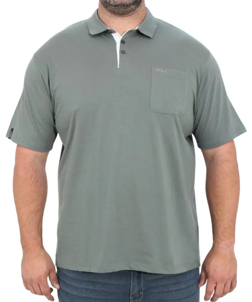 Mens Detailed Plain Golfer | R329.90 | Eagle Clothing | Plus Size | Big & Tall