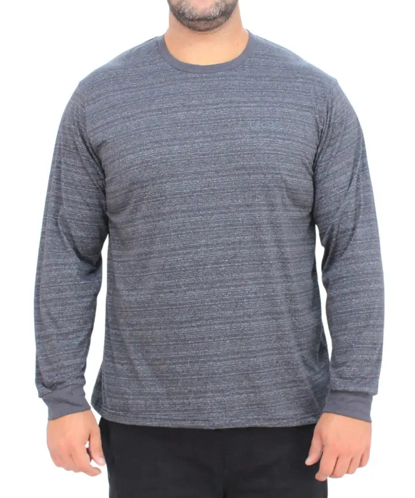 Mens Long Sleeve Space Dye Stripe Tee | R339.90 Eagle Clothing Plus Size Big & Tall