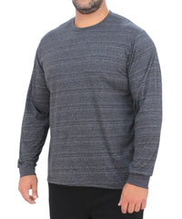 Mens Long Sleeve Space Dye Stripe Tee | R339.90 Eagle Clothing Plus Size Big & Tall