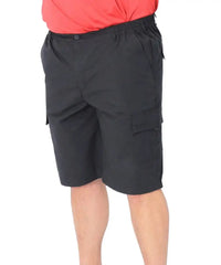 Black cargo shorts with side pockets from Mens Peached Cargo Shorts collection