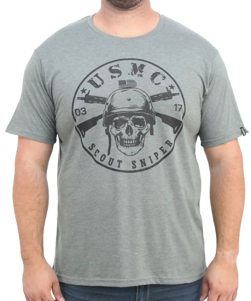 Mens Printed Sniper Skull Tee | R279.90 | Eagle Clothing | Plus Size | Big & Tall