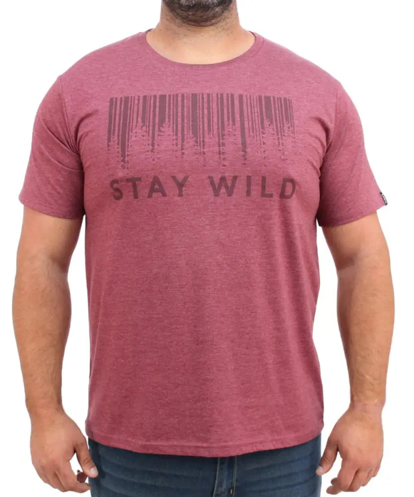 Mens Printed Stay Wild Tee | R279.90 | Eagle Clothing | Plus Size | Big & Tall