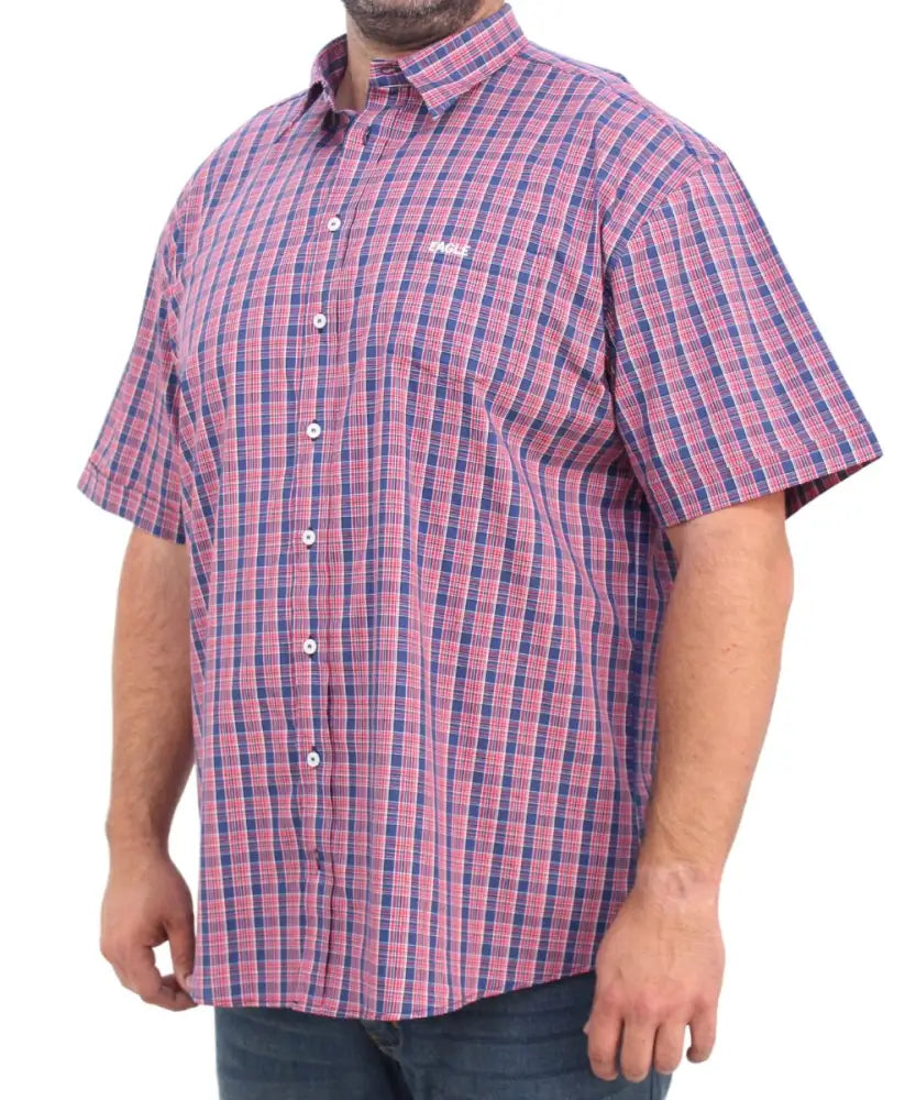 Mens Short Sleeve Check Shirt | R479.90 | Eagle Clothing | Plus Size | Big & Tall