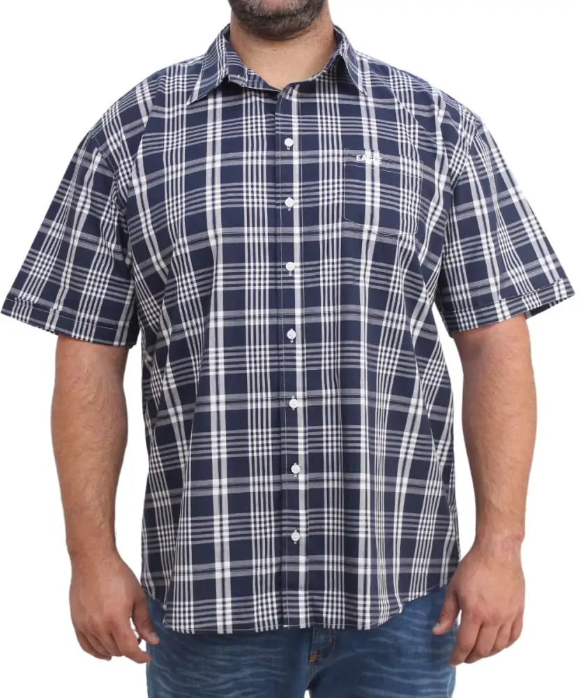 Mens Short Sleeve Check Shirt | R479.90 | Eagle Clothing | Plus Size | Big & Tall