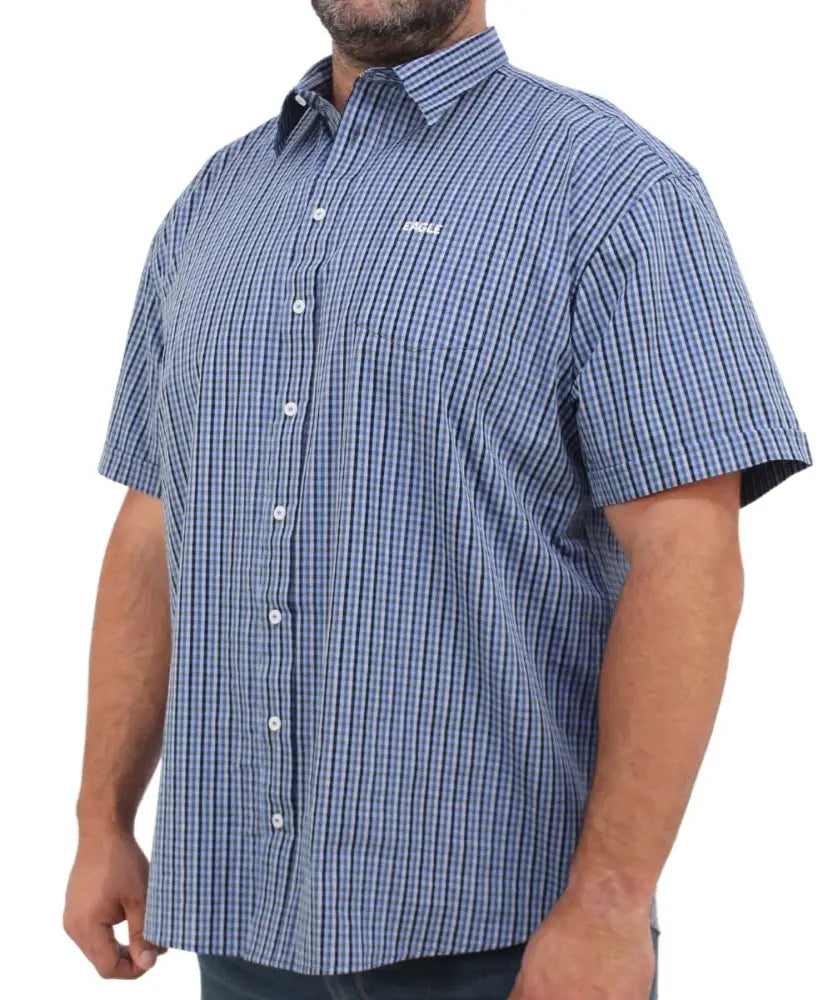 Mens Short Sleeve Check Shirt | R479.90 | Eagle Clothing | Plus Size | Big & Tall