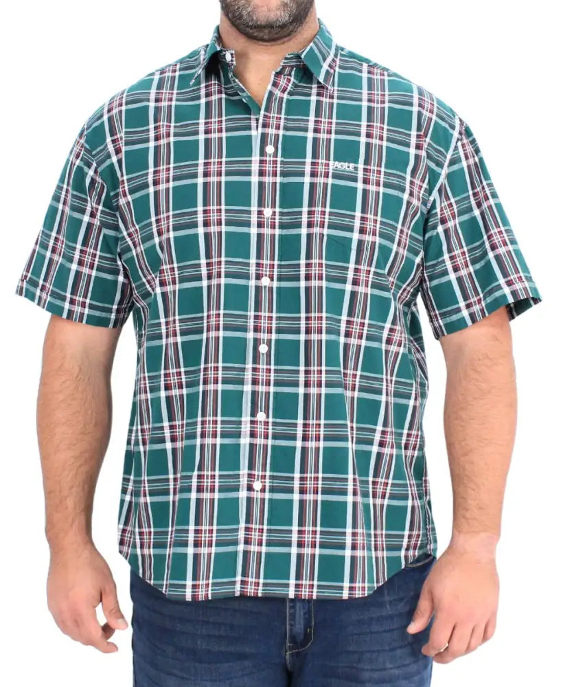 Mens Short Sleeve Check Shirt | R429.90 Eagle Clothing Plus Size Big & Tall