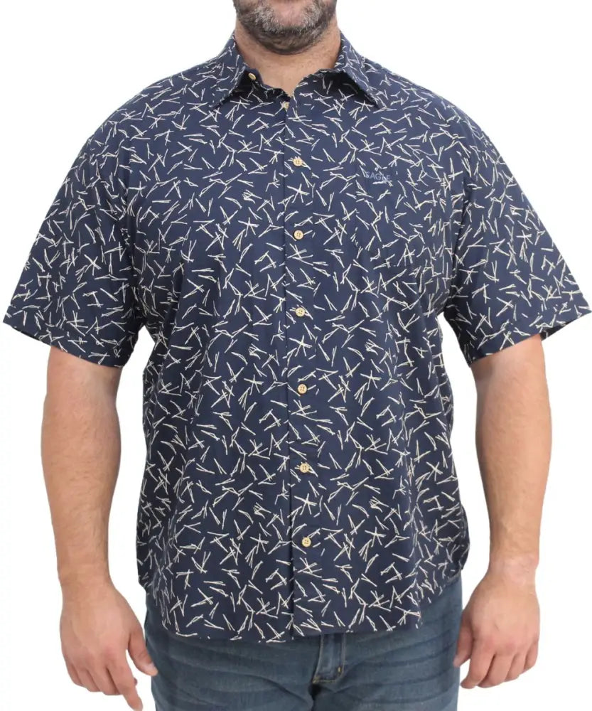 Mens Short Sleeve Printed Shirt | R499.90 | Eagle Clothing | Plus Size | Big & Tall