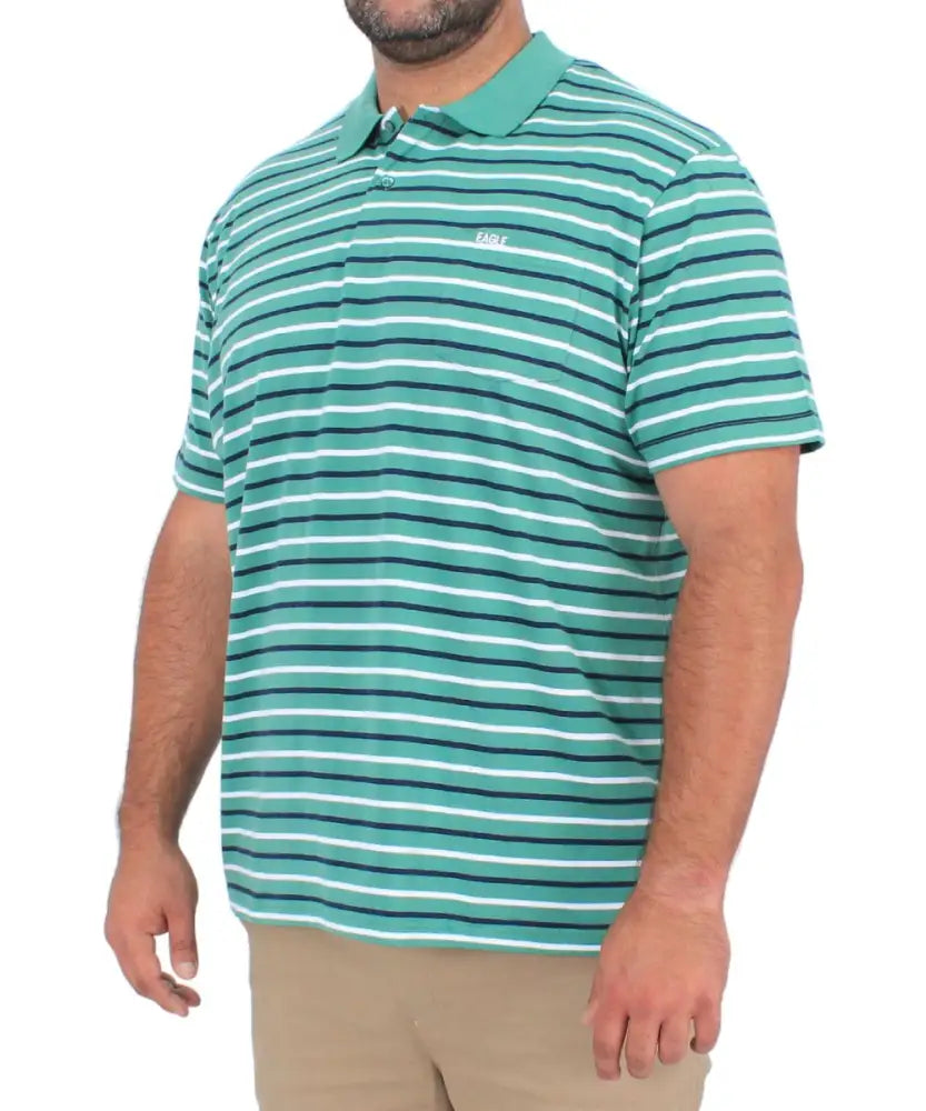 Mens Stripe Golfer | R399.90 Eagle Clothing Plus Size Big & Tall