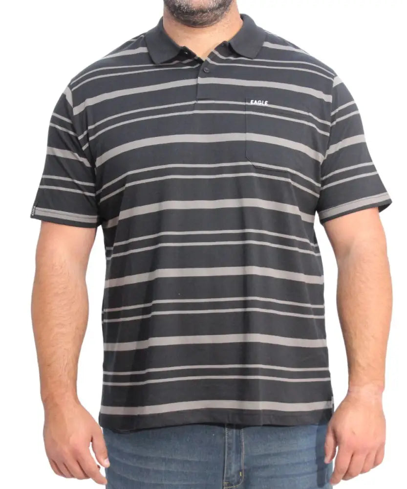 Mens Stripe Golfer | R399.90 | Eagle Clothing | Plus Size | Big & Tall